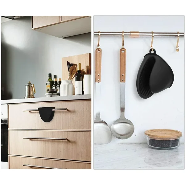 2pcs Oven Mitts Silicone Heat Resistant Pinch Mitts Anti Scalding Non Slip Gloves Clips Pot Holder Cooking Baking Oven Mitts - Image 2