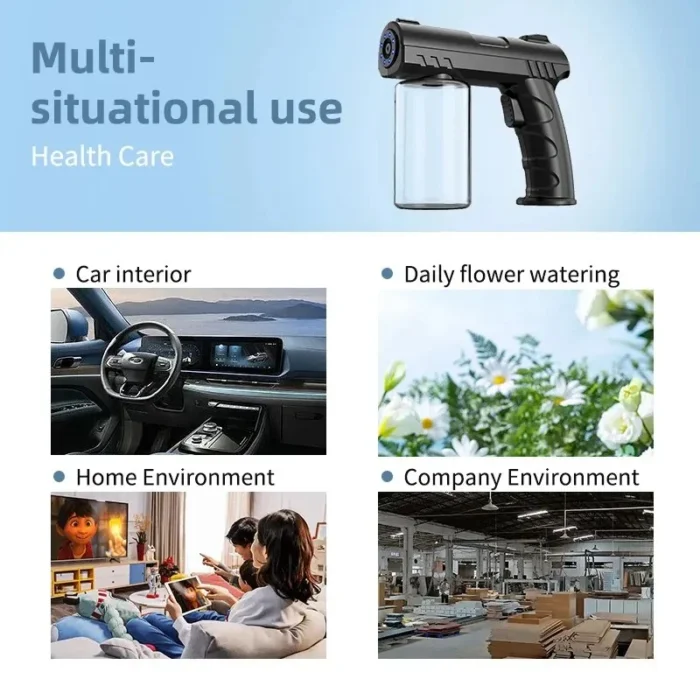 280ml USB Nano Blue Light Steam Spray Disinfection Gun Garden House NEW StyleWireless Electric Sanitizer Barber Sprayer Bottle - Image 4