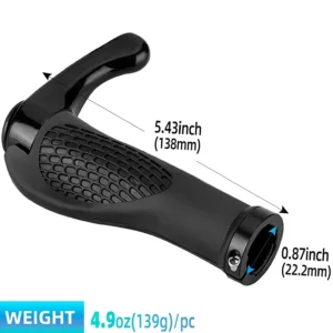 Bicycle Handlebar Grip Ergonomic Anti Skid Lock on Handle Cover Aluminum Alloy Rubber Grips MTB Bike Accessories