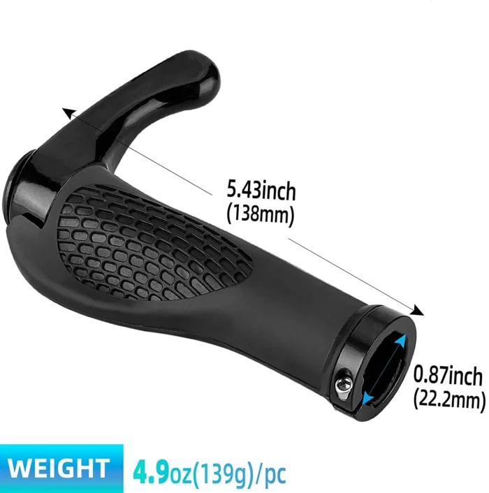 kf-Sdcff305a671b4f62911ade9f60484d99n Bicycle Handlebar Grip Ergonomic Anti Skid Lock on Handle Cover Aluminum Alloy Rubber Grips MTB Bike Accessories - Image 6