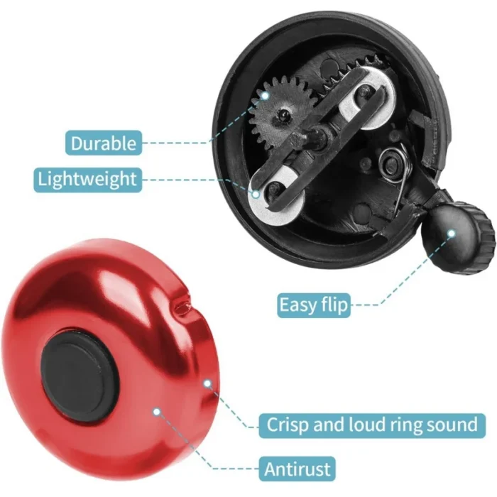 kf-Sddd6a6809e364748bd488ac6e75b487e7 1pc Bicycle Bell Mountain Bike Rotating Horn Safe Riding Aluminum Alloy Handlebar Metal Ring Riding Accessories - Image 3
