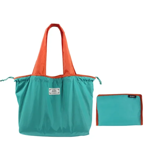1PC Environmentally Friendly Shopping Bag, Foldable One Shoulder Carrying Bag, Portable Supermarket Grocery Bag - Image 4