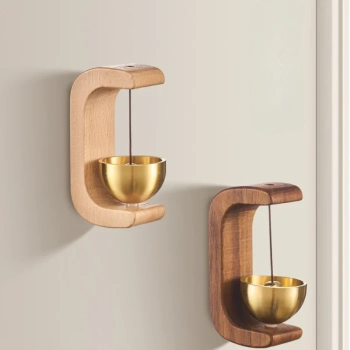 kf-Se1e736d9adf14c6f9939b0489ba7fb9ed Wind Chimes Door Alert Brass Hanging Ornament Magnetic Doorbell Calming Home Shop Decor Durable Brass Door Accessory - Image 2