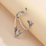 1Pair Goth Punk Fairy Elf Ear Cuff Earrings for Women Trendy Vintage Piercing Clip Earring Halloween Jewelry Accessories Gift - Image 4