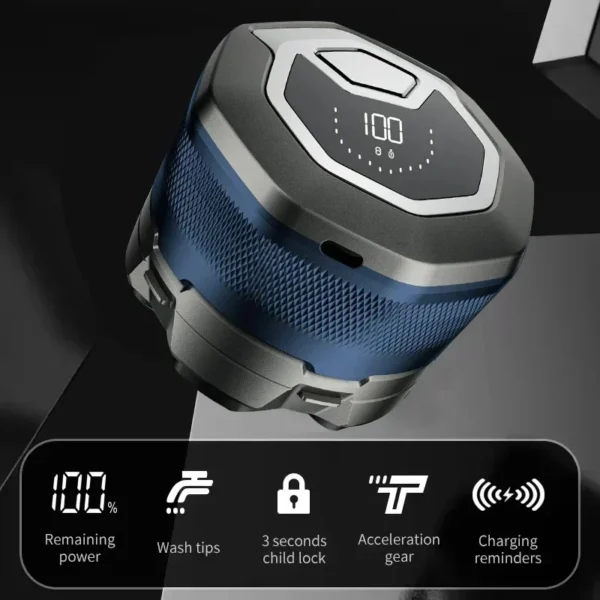 Tinsol Titanium Electric Head Shaver for Bald Men 6D Magnetic Razor Hair Trimmer Rechargeable LED Waterproof Face Hair Cutting - Image 2