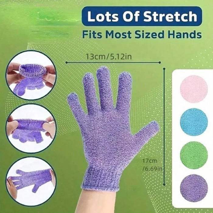 2pcs/6pcs/12pcs Reversible Exfoliating Shower Gloves, Body Scrub Gloves, ,Cleansing Tools Bath Towel Bath Products Back Scrub - Image 3