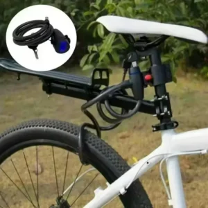 Heavy Duty Motorcycle Chain Lock Metal Anti Theft Bike Lock with 2 Keys for Maximum Security and Reinforcement of Bicycle