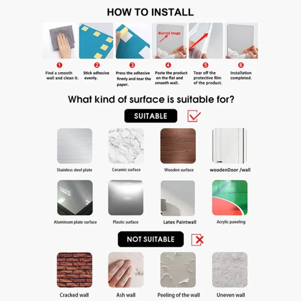 45pcs Mirror Wall Sticker, Hexagon Wall Art Sticker, DIY Household Decorative Tiles Sticker - Image 3