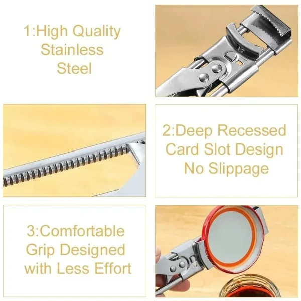 New Non-slip Stainless Steel Can Opener Adjustable Bottle Opener - Image 4