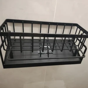 Drill-Free Sink Organizer Multi-Use Sponge Soap Holder Draining Rack for Kitchen Countertop Storage Waterproof Shelf 1PC