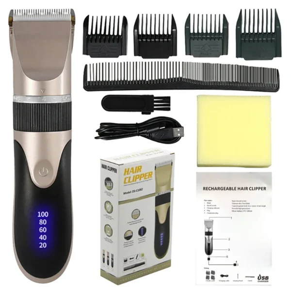 Hair Clipper Electric Barber Hair Trimmers For Men Adults Kids Cordless Rechargeable Hair Cutter Machine Professional - Image 3