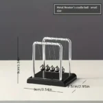 Classic Newtons Cradle Metal Desktop Ornament Black White Sphere Office Home Decor Desk Decoration for Living Room Bedroom Study - Image 2