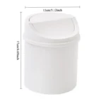 Mini Desktop Bin Small Trash Can Tube with Cover Bedroom Trash Can Garbage Can Clean Workspace Storage Box Home Desk - Image 2