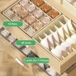 Sports Bra Underwear Organizer Storage Box Panties Socks Storage Boxes Wardrobe Clothes Organizer Cabinet Drawers Separator Box - Image 6