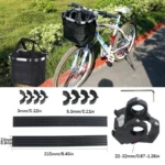 Bicycle Front Basket Bike Small Pet Dog Carry Pouch 2in1 Detachable MTB Cycling Handlebar Tube Hanging Fold Baggage Bag 5KG Load - Image 3