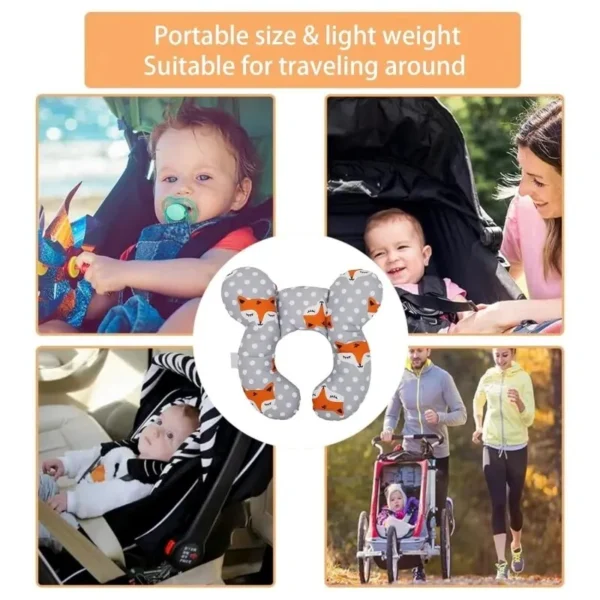 Baby Travel Pillow for Head and Neck, Upgraded Baby Support Pillow, Baby Neck Pillows for Car Seat,Pushchair,Travel - Image 5