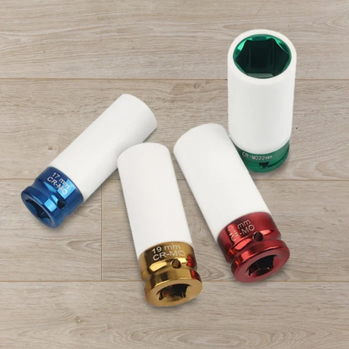 kf-Sed3123d124da4a3d88a672a47cdcf26bV 17/19/21/22mm Hex Sockets Pneumatic Wrench Tire Screw Sleeve 1/2 Inch Air Gun Tire Protection Impact Nut Socket Car Garage Tool - Image 2