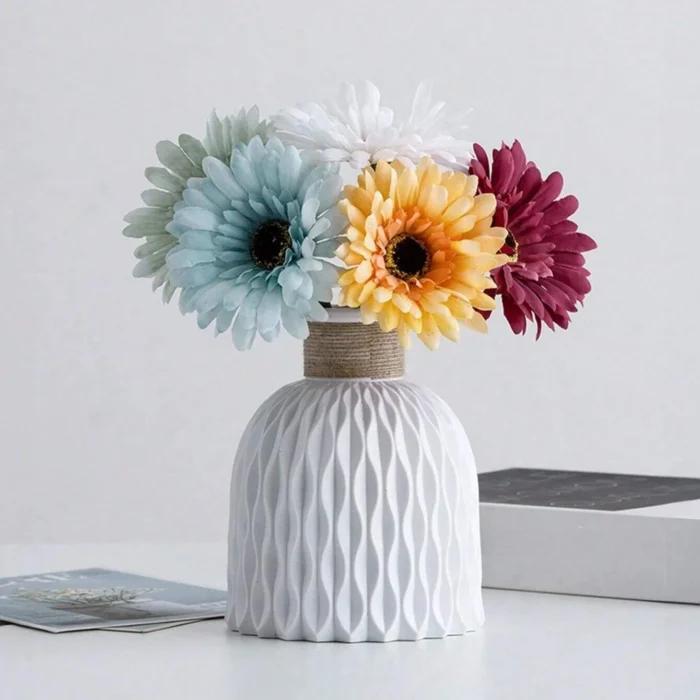 kf-See6e260fd8124b78bb35d5d793df8df7k Plastic Flower Vase,Faux Ceramic Vase For Home Decoration Flower Arrangements,Home Decor,Flower Vase,Centerpiece,Table Decor - Image 2