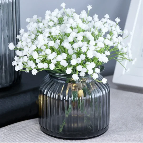White Babys Breath Flowers Artificial White Fake Flowers Gypsophila DIY Floral Bouquets Arrangement Wedding Home Decor - Image 3