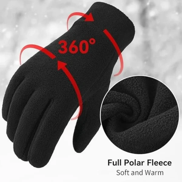 Warm Winter Gloves Polar Fleece Cold Weather Gloves Touch Screen Women and Men Thermal Gloves for Running Hiking - Image 7