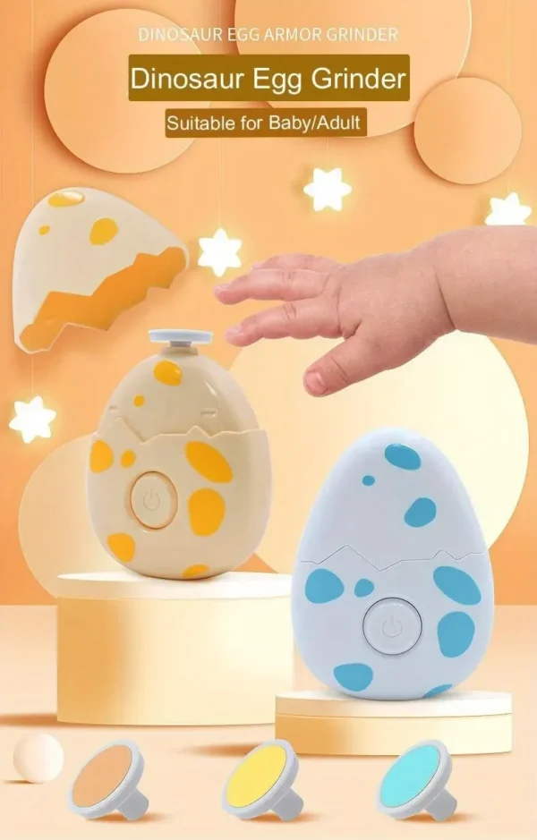 Electric Baby Newborn Nail Trimmer Safety Nail Clippers Set with 3 Grinding Heads Trimming And Polishing Grooming Kit for Infant - Image 3