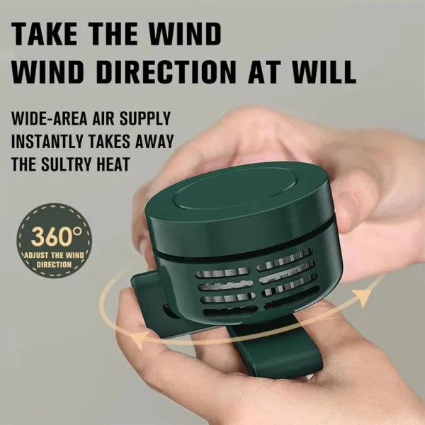 Mini Clip Fan Hanging Waist Neck Fan Girl Electric Air Cooling Fan USB Leafless Fan For Outdoor Camping Fishing Car Accessorie - Image 4