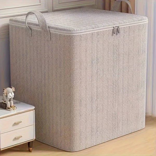 Extra Large Storage Box with Lid Modern Space Saving Design Durable for Clothes Bedding Home Organization Wardrobe Moving - Image 3