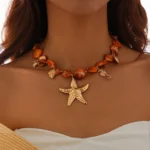 Ingemark Bohemian Irregular Chain Necklace for Women Summer Beach Vacation Starfish Conch Pendant Choker Necklace Y2K Jewelry - Image 6