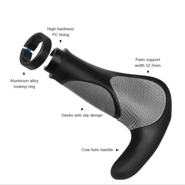 Bicycle Grips Comfy TPR Rubber MTB Cycling Ergonomic Soft Lock Mountain Bike Handlebar Casing Sheath Shock Absorption Hand Grips - Image 2