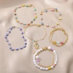 Stainless Steel Evil Eye Anklets For Women Enamel Round Leg Chain Blue Evil Eye Anklets Bracelet Summer Beach Foot Jewelry Gift - Image 5