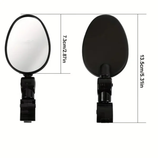Bike Mirror 360 Degree Adjustable Rotatable Handlebar Mirror Wide Bycicle Accessories Cycling Rear View Mirror - Image 3