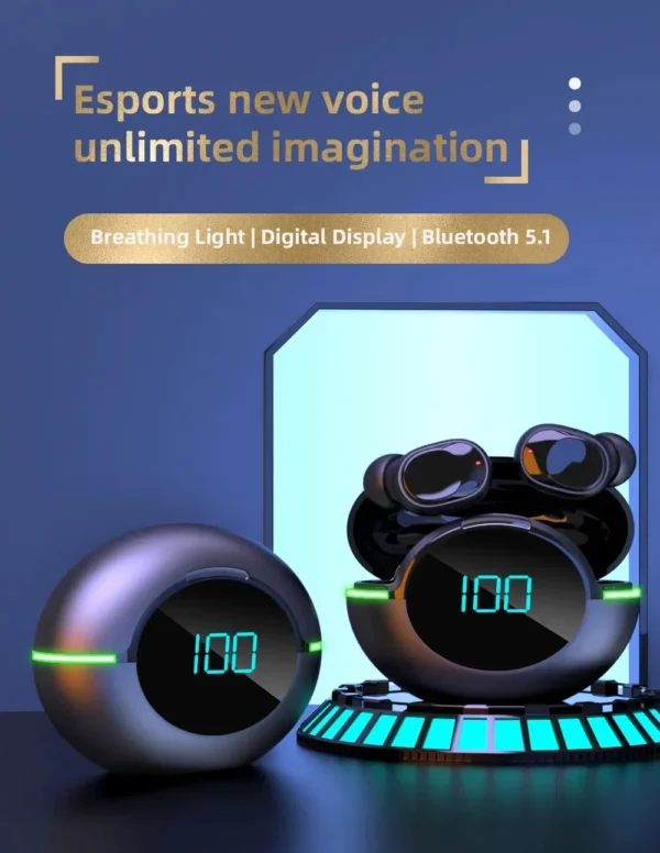 Y80 With Digital Ambient Light TWS Bluetooth 5.1 Bluetooth Earphones Sports And Fashion Wireless Earphones - Image 6