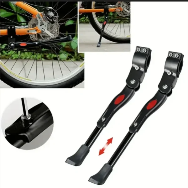 Aluminum Alloy Kickstand, Bicycle Rear Bracket Adjustable Length, MTB 26 Inch Bicycle Side Support - Image 2