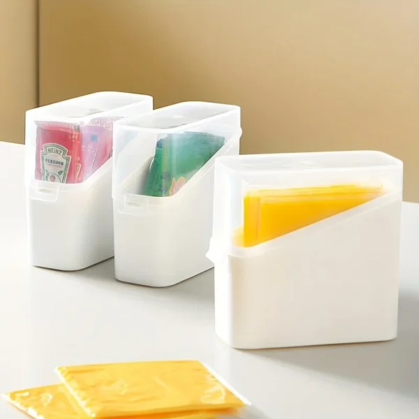 Japanese Style Tilted Transparent Lid Storage Box| Cheese Tea Coffee Storage Organizer| Small Item Classification Container - Image 5