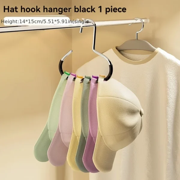 5pcs Hat Hanger Multifunctional Storage Rack Holds 40 Baseball Caps Space Saving Hanging Sling for Dormitory Wardrobe Home - Image 6