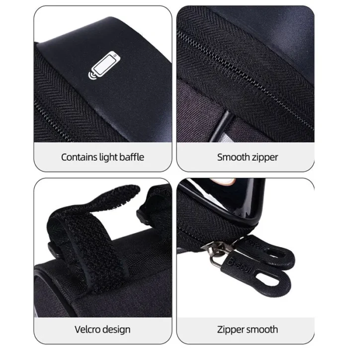 kf-Sf8370aacad3f496e929c5934c73fa75fw Bicycle Bag 1L Frame Front Top Tube Bike Bag Handlebar Mtb Touch Screen Cycling Bag Phone Holder Bicycle Accessories - Image 4