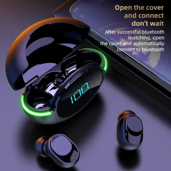 Y80 With Digital Ambient Light TWS Bluetooth 5.1 Bluetooth Earphones Sports And Fashion Wireless Earphones - Image 4