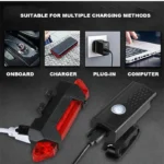 USB Rechargeable Bike Light Set Front Light with Taillight Easy to Install 3 Modes Bicycle Accessories for the Bicycle - Image 4