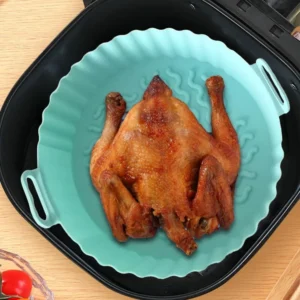 Reusable Silicone Air Fryer Liners, Non-Stick Food-Safe Silicone Pot & Basket Accessories for Air Fryers
