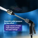 High-Pressure Car Wash Water Gun Household And Alloy Long Pole With Rubber Handle Watering Tools Metal Extension Wrapped - Image 2