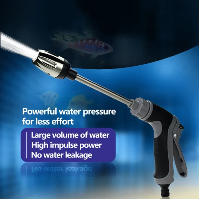 kf-Sfd2381ef15d34adf8e4feda152960f4fM High-Pressure Car Wash Water Gun Household And Alloy Long Pole With Rubber Handle Watering Tools Metal Extension Wrapped - Image 2
