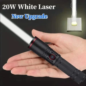 30W High Bright LED Flashlight High Power Type C Rechargeable Zoom Torch Camping Outdoor Hunting Fishing Walking Lighting Lamp