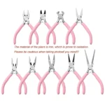 Cute Pink Color Handle Anti-slip Splicing and Fixing Jewelry Pliers Tools & Equipment Kit for DIY Jewelery Making Needlework - Image 5