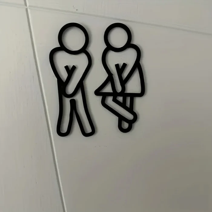 kf-Sfe212644c0a246aa82363f0d072f24e8n Funny Bathroom Signs for Men Women Creative 2D Flat Restroom Door Decor Restaurant Hotel Cafe Toilet Signage Wall Sticker - Image 5