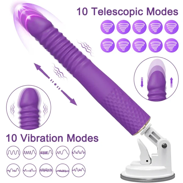 Automatic Thrusting Dildo Vibrator G Spot Clitoris Stimulation Anal Vaginal Massage Vibrating Sex Toy for Women Adult Goods - Image 2