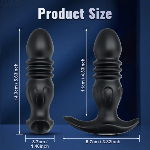 APP Wireless Thrusting Anal Vibrator for Men Prostate Massager Male Prostate Stimulato Vibrator Telescopic Sex Toy for Women - Image 2