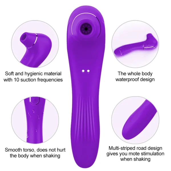 Female Sucking Vibrator Clitoris Stimulator G Spot Dildo Nipple Oral Blowjob Vacuum Clit Sucker Adult Sex Toys for Women - Image 4