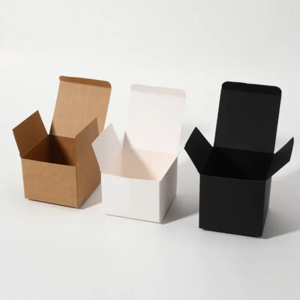 Get 10pcs Kraft Paper Box for Gift and Products Small Empty Cardboard Packaging Box Square Gift Paper Box - Image 3