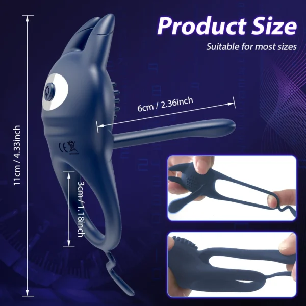 Remote Control Penis Ring Ejaculation Vibrator for Men Cock Ring Delay Clitoris Stimulation Penetration Sex Toy for Couple - Image 2