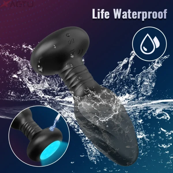 APP Control Rotation Vibrating Butt Plug for Men Women Wiggle Anal Vibrator Gay Anal Plug with LED Adult Sex Toy for Couples - Image 5